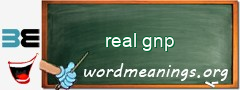 WordMeaning blackboard for real gnp
